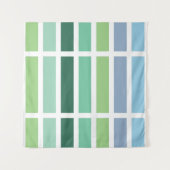 Grüne und blaue Streifen Wandteppich (Vorderseite)