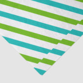 Grüne und blaue Streifen Weißes Weihnachtsfest Seidenpapier (Ausschnitt)