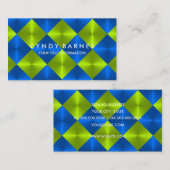 Grüne und blaue Tiles Visitenkarte (Vorne/Hinten)