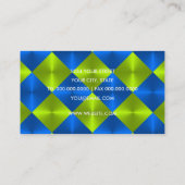Grüne und blaue Tiles Visitenkarte (Rückseite)