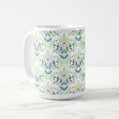 Grüne und blaue Träume blühende Tasse (Vorderseite Links)