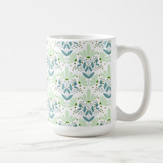 Grüne und blaue Träume blühende Tasse (Rechts)