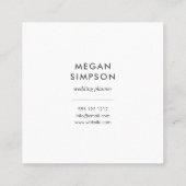 Grüne und blaue Wasserfarben Blumenreath Quadratische Visitenkarte (Rückseite)