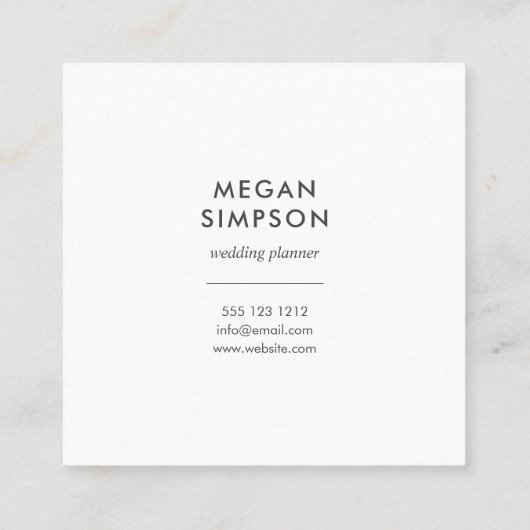 Grüne und blaue Wasserfarben Blumenreath Quadratische Visitenkarte (Rückseite)