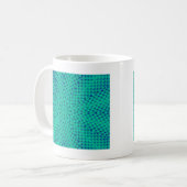 Grüne und blaue Waves Kaffeetasse (Vorderseite Links)