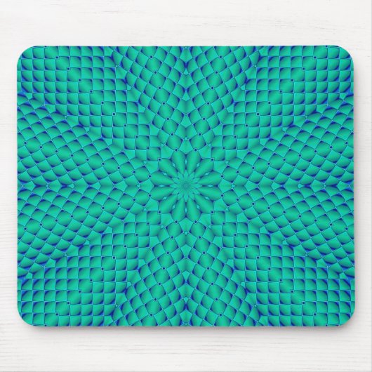 Grüne und blaue Waves Mousepad (Vorne)