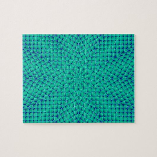 Grüne und blaue Waves Puzzle (Horizontal)