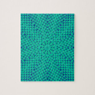 Grüne und blaue Waves Puzzle
