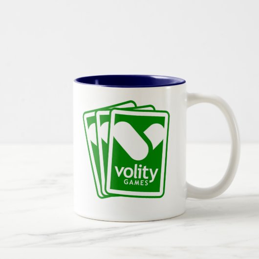 Grüne und blaue Zweiton Tasse (Rechts)
