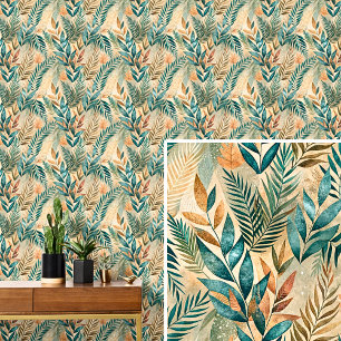 Grüne und braune Abstrakte Blätter Herbsttonleaf Tapete