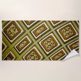 Grüne und braune Architektur Strandtuch