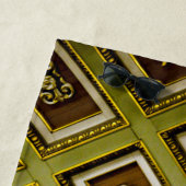 Grüne und braune Architektur Strandtuch (Beispiel)