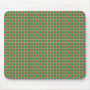 Grüne und braune Fliesen Mousepad