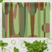 Grüne und braune Herden Geschirrtuch (Gefaltet)