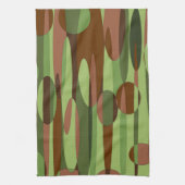 Grüne und braune Herden Geschirrtuch (Vertikal)