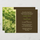 Grüne und braune Hochzeit Einladung (Vorne/Hinten)