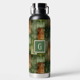 Grüne und braune Lackwäsche Trinkflasche