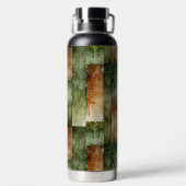 Grüne und braune Lackwäsche Trinkflasche (Rückseite)