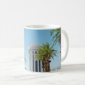 Grüne und braune Palmen Kaffeetasse (VorderseiteRechts)