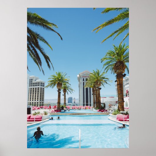 Grüne und braune Palmen Poster (Vorne)