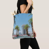 Grüne und braune Palmen Tasche (Von Nahem)