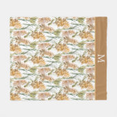 Grüne und braune Pampelgras Fleecedecke (Vorderseite (Horizontal))