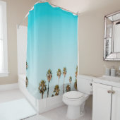 GRÜNE UND BROWNE PALMBÄUME UNTER KLAR BLUE SKY DUSCHVORHANG (Beispiel)