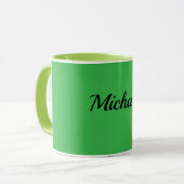 Grüne und Chartreuse-grüne Vorlage Tasse (Vorderseite Links)