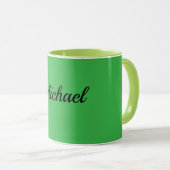 Grüne und Chartreuse-grüne Vorlage Tasse (VorderseiteRechts)