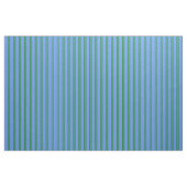 Grüne und Cornflower Blau farbige Linien Stoff (Fat Quarter (45,7 x 55,9 cm))
