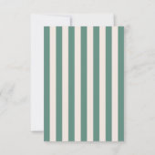 Grüne und cremefarbene Hochzeit RSVP Karte (Rückseite)