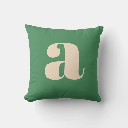 Grüne und cremefarbene Retro, moderne erste Kissen (Vorderseite)