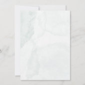 Grüne und elegante Blumenhochzeit Einladung (Rückseite)