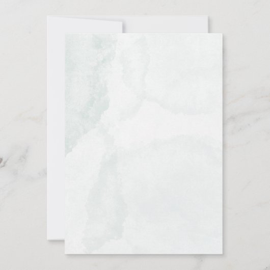 Grüne und elegante Blumenhochzeit Einladung (Rückseite)