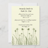 Grüne und Elfenbeinhochzeit Einladung (Vorderseite)
