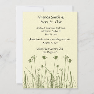 Grüne und Elfenbeinhochzeit Einladung