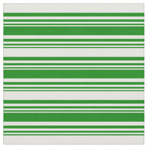 Grüne und feine cremefarbene Linien Stoff