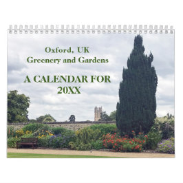 Grüne und Gärten in Oxford, UK Calendar 2025 Kalender