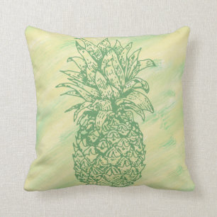Grüne und gelbe Ananas Kissen