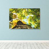 Grüne und gelbe Bäume Leinwanddruck (Insitu (Holzboden))