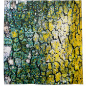 Grüne und gelbe Baumrinde Duschvorhang (Vorderseite)