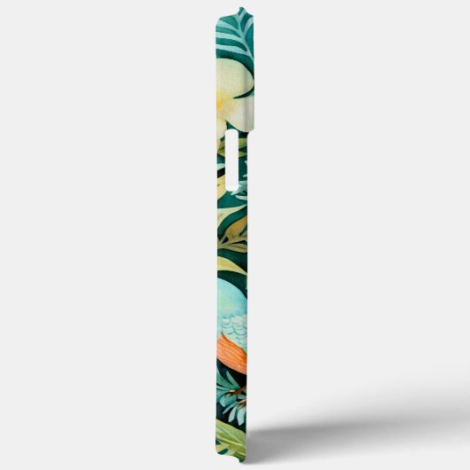 Grüne und gelbe Blumengrün in Monogramm Case-Mate iPhone Hülle (Rückseite / Rechts)