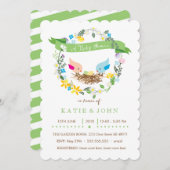 Grüne und gelbe Eier | Neutrale Doppeldusche Einladung (Vorne/Hinten)