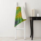 Grüne und gelbe Musterdecke Sherpadecke (Beispiel)