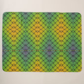 Grüne und gelbe Musterdecke Sherpadecke (Vorderseite (Horizontal))