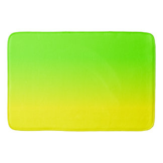 Grüne und gelbe Ombré Schatten-Neonneonfarbe Badematte