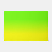 Grüne und gelbe Ombré Schatten-Neonneonfarbe Fußmatte (Vorderseite)