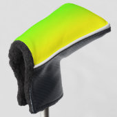 Grüne und gelbe Ombré Schatten-Neonneonfarbe Golf Headcover (3/4 Vorderseite)