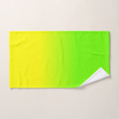 Grüne und gelbe Ombré Schatten-Neonneonfarbe Handtuch (Handtuch)