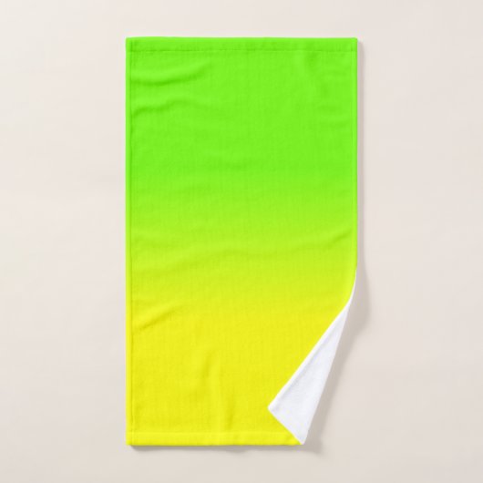 Grüne und gelbe Ombré Schatten-Neonneonfarbe Handtuch (Handtuch)
